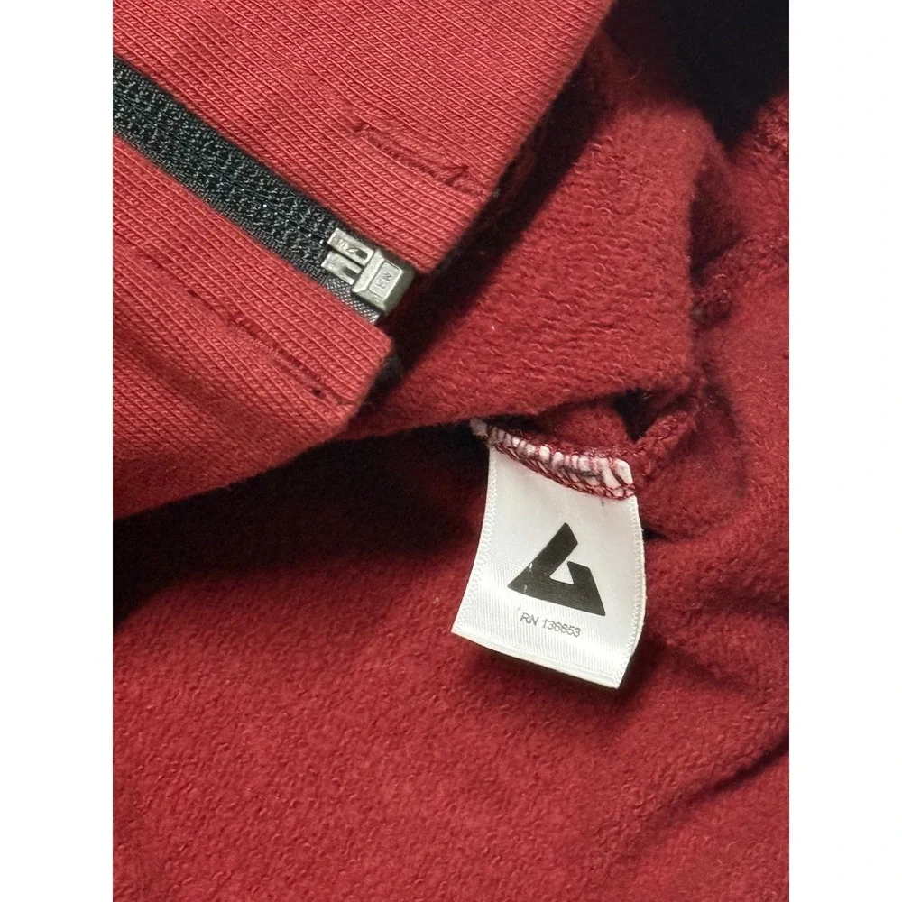 American Giant Burgundy DWR Cotton Full Zip Hoodie Sweatshirt XL Made in USA